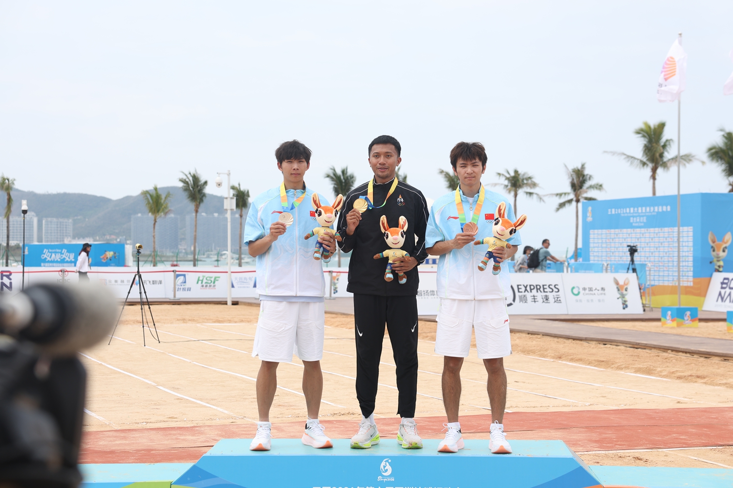 亚沙会沙滩田径男子60米项目中国再添一银一铜